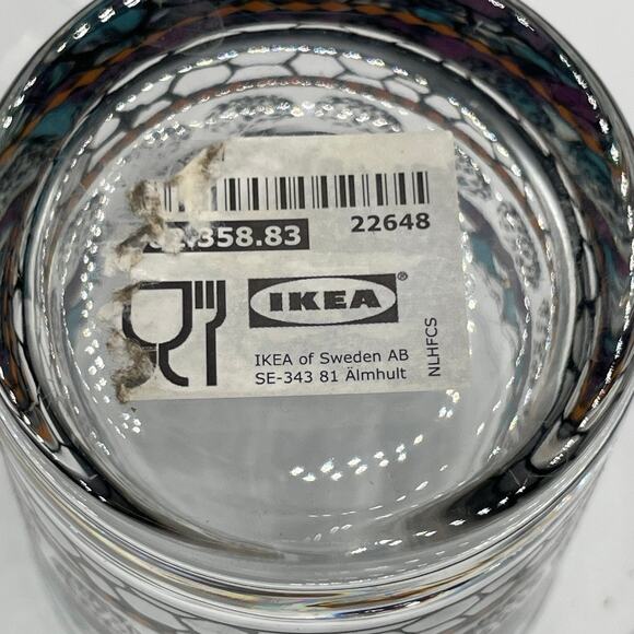 IKEA Murkla Multi-Colored Cocktail Old-Fashioned Whiskey Glasses - Set of 2 - Picture 7 of 9